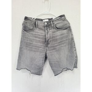 7‎ For All Mankind Easy James Denim Shorts 27 Women's 9" inseam Button Fly #P